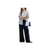 Polo Ralph Lauren Striped Button Logo Long Sleeve Shirt Women Shirts Blue 211970691-007