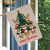 1pcs Winter Christmas, Christmas Tree and Reindeer Pattern (1) - FlagDouble-sided Garden Flag Courtyard Decoration, Outdoor Decoration, Lawn Decoratio