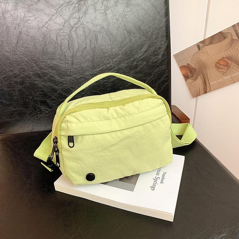 New Macaron Nylon Small Square Bag Waterproof and Lightweight Canvas Bag Bag Casual Fashion Shoulder Messenger Mobile Phone Bag