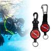 Stainless Steel Pull Cord with Hook Retractable Cable Telescopic Cord Scuba Diving Essential Outdoor Equipment Tether