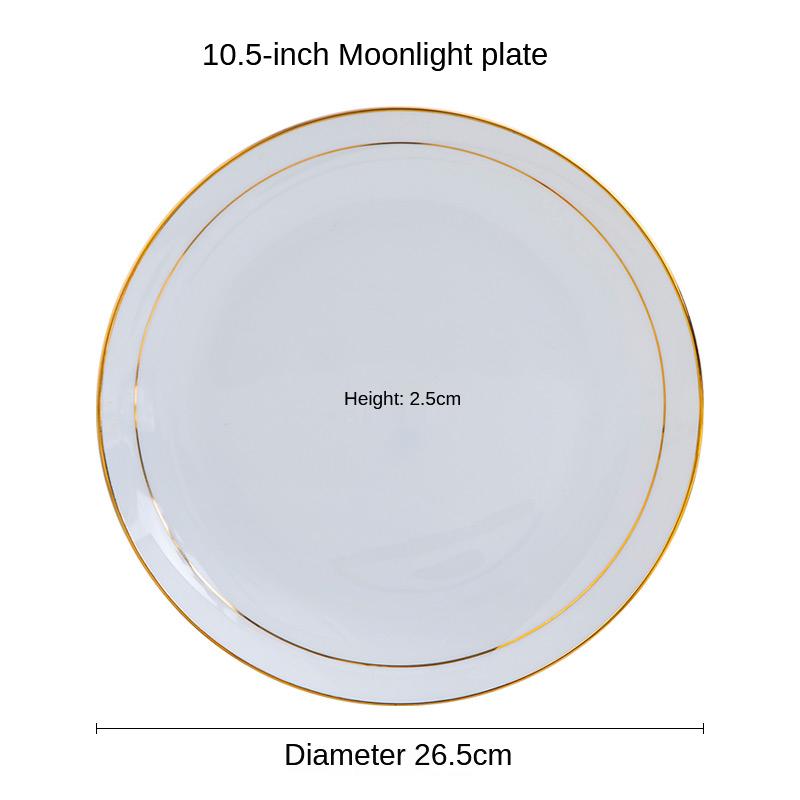 Ceramic Dinner Set Hotel Steak Spaghetti Flat Sum Minimalist Round Tableware