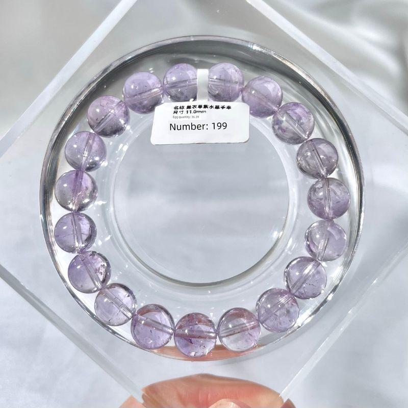 

Натуральный бразильский лавандовый аметист браслет фиолетовый браслет мужской и женский студенческий ювелирный Asai 199#11.0mm