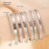 7pcs/set Retro Gold Carved Heart Hexagon Star Twists Geometric Opening Bangle Set Women Cuff Bracelet Fashion Jewelry