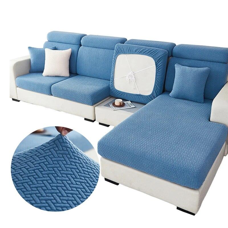 1pc jacquard plush sofa cushion cover, chalse long cover, back cushion slipcover ,stretch protector for 1/2/3/4 seat couch cover
