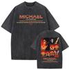 King of Pop Michael Jackson Album Cover T Shirt Men Women Fashion Classic Cool T-shirt Casual Vintage Washed T Shirts Streetwear
