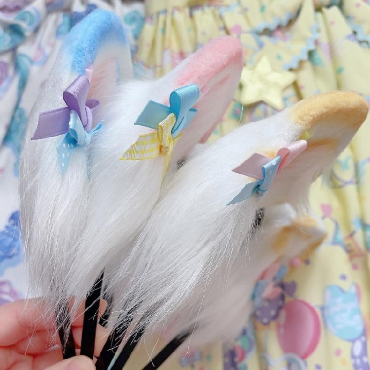 Handmade Fun Cosplay Headpiece Wolf-Ears Halloween Party Role Play Headband