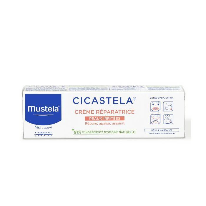 Crème Réparatrice - Mustela - Cicastela - 40ml - Hypoallergénique - Tous types de peau