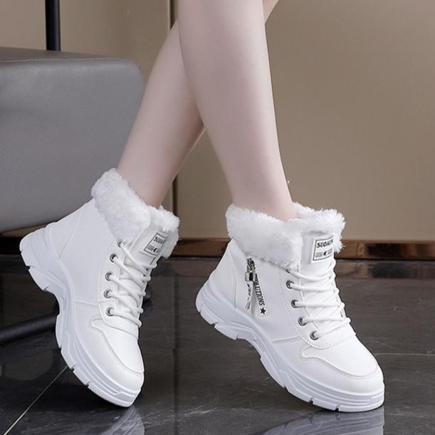 Damskie Zimowe Śniegowce Odporne na Zimno Pogrubione Ciepłe Wysokie do Kostki