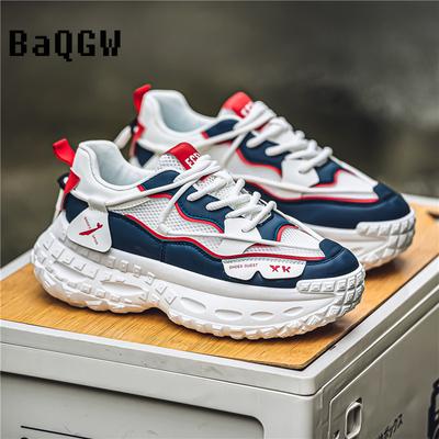 Fashion Men Casual Sports Shoes Platform Skateboard Fashion Summer Outdoor Running Tennis Shoes Lace Up Chunky Sneakers Size 39-44