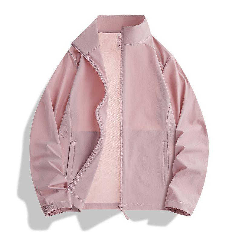 UPF50+ Sun Protection Jacket: Ice Silk, Stand Collar, Loose Fit, Breathable for Outdoor Camping and Cycling