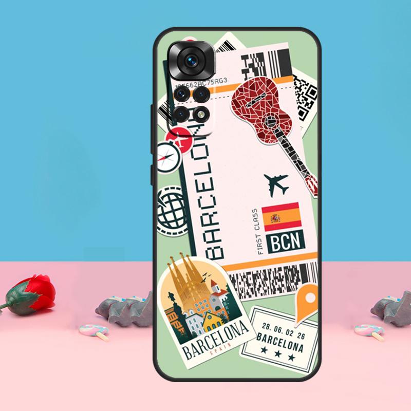 New York TOKYO Traveltickets Cover For Xiaomi Redmi Note 12 10 11 13 14 15 Pro Plus Case For Redmi 15C 13C 12C 10C 14C 15