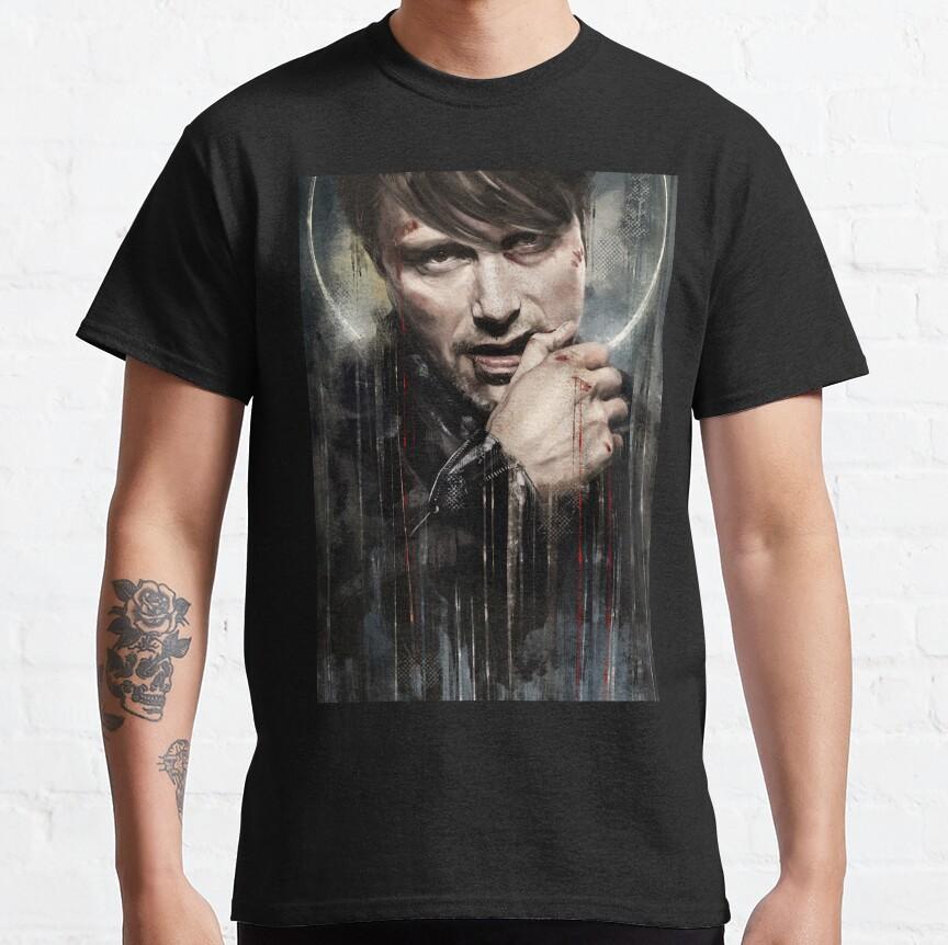 Dr. Lecters Gourmet-Dinner Hannibal Schweigen der Lämmer 100% Baumwolle Rundhals Lecter Mads Horror Hannigram T-Shirt für Männer