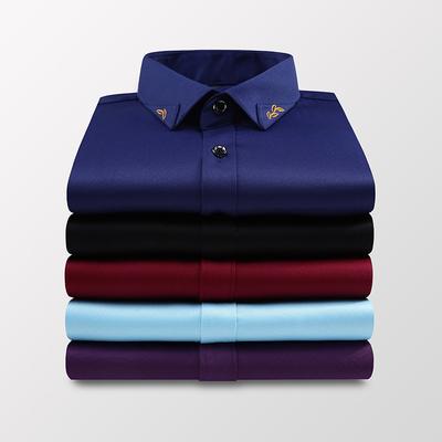 Men's Long Sleeve Shirt Slim Korean Stretch Men's Shirt