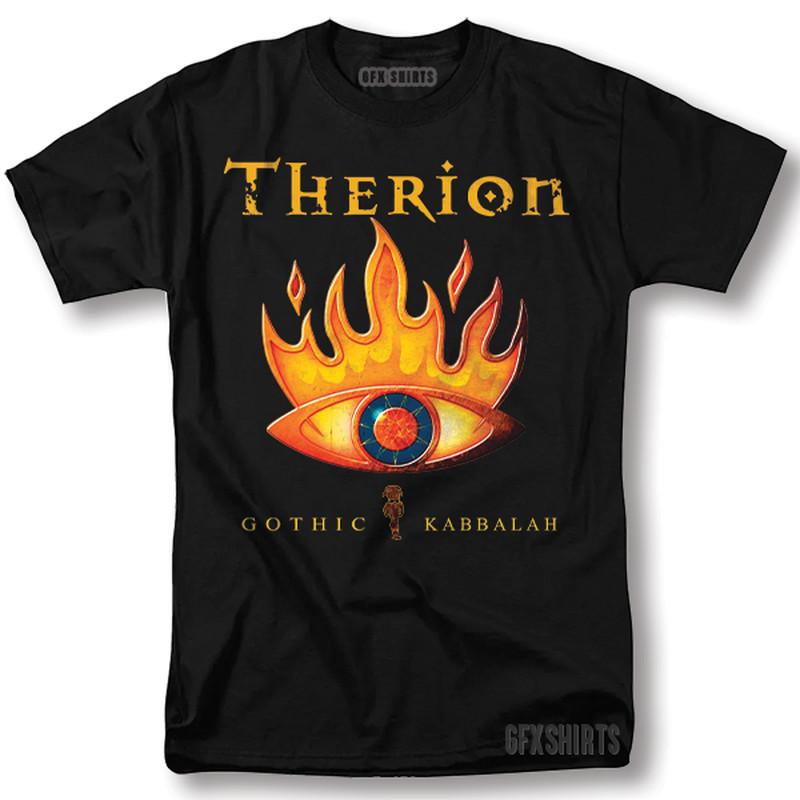 Tričko Therion Secret Of The Runes Rockový Koncert Vntg Grafický Design Tričko