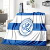 Queens Rangers Fußball Flanelldecke, Weiches Polyester, Modernes Design, Ganzjahres für Camping, Reisen, Geschenke für Feiertage oder Geburtstage