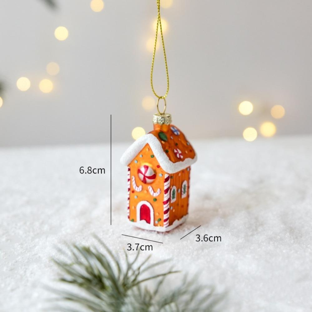 Western Decor Christmas Glass Pendant Snowman New Year Ornaments Party Supplies