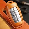 Premium Leather Car Key Case for Genesis GV80 Luxury Korean Car Key Cover