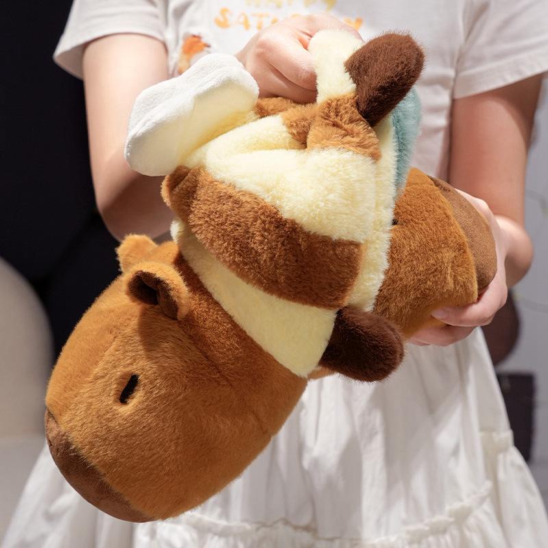 Capybara Flip Transformed Into Doll Plush Toy Cute Transformed Into Kapibala Capybara Crocodile Turtle Bee Doll