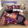 3pcs Tangled Rapunzel & Flynn Romantic Scene Printed Bedding Set, Soft and Comfortable Quilt Cover for Bedroom, Guest Room (1 Duvet Cover + 2 Pil