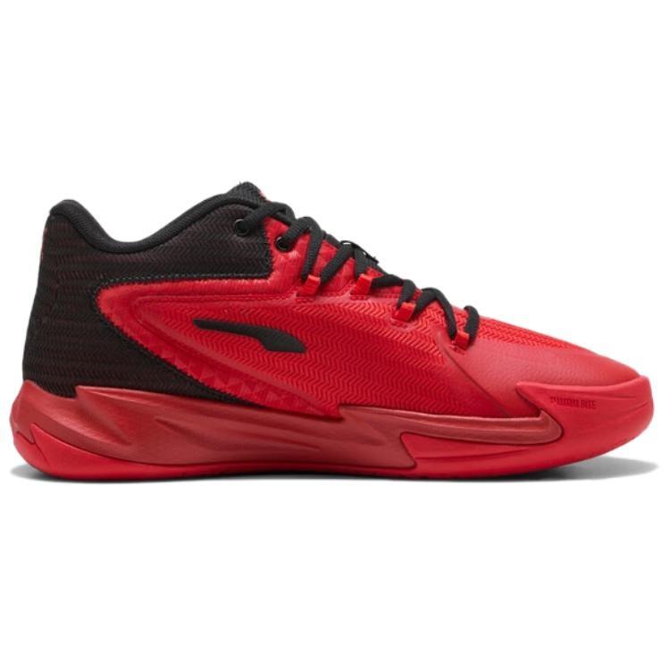 Puma Dagger Slip Resistant Abrasion Resistant Low Top Basketball Shoes Unisex Red Black 311353-08