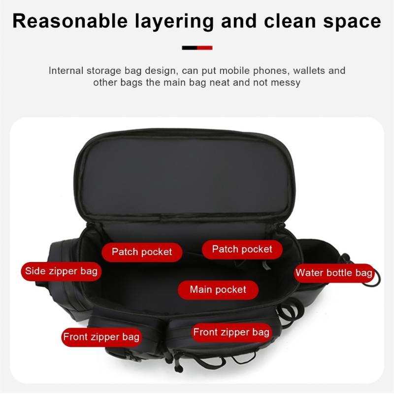 Multifunctional Fishing Tackle Bag Multi-Pocket Fishing Tackle Storage Backpacks Water-Resistant Fishing Crossbody Bag