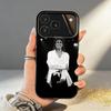 1-1pc S-Singer Michael Jackson Phone Case For iPhone17,16,15,14,13,12,11,Pro,MAX White Matte Shockproof Cover