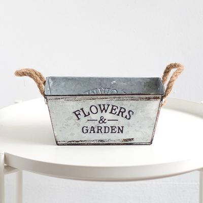 Shabby Iron Flower Pots Thickened Plant Container  Indoor Outdoor Home Decor