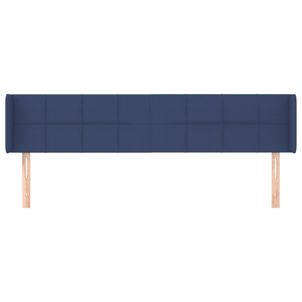 Vidaxl Wingback Headboard, Blue, 203X16X78/88 Cm, Fabric