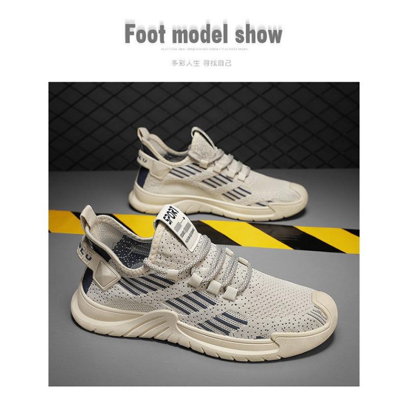 Men's Breathable Fly Woven Mesh Sports Shoes for Students, Casual Running Shoes