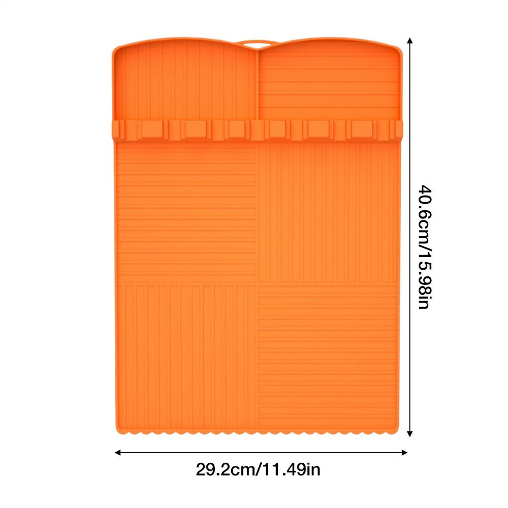 

Silicone Griddle Mat Griddle Tools Mat For Outdoor Grill Heat Resistant Utensil Holder Pad For Outdoor Kitchen Accessories чёрный