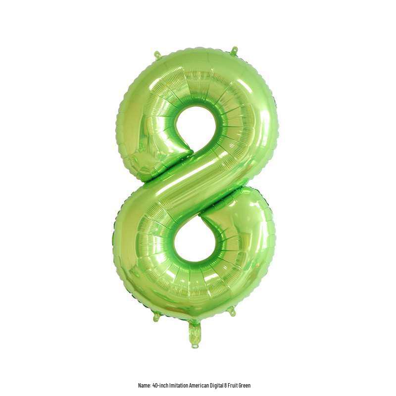 40" Green Digital Aluminum Foil Balloon for Birthdays & Weddings
