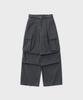 ANOTHER OFFICE Parachute Belted Pants (Coal Gray)