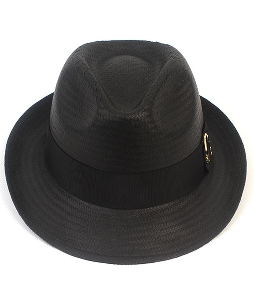 Yunibeosyeolkemiseuteuli Bu Gentle Line Black Fedora Summer Hat