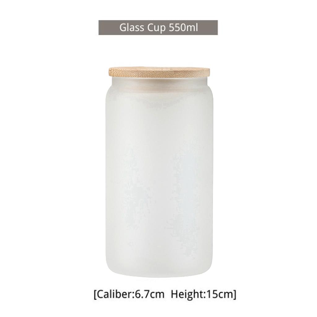 550ml/400ml Glass Cup with Lid and Straw Transparent Reusable Coke Cup Juice Glass Beer Can Milk Mocha Cups Mug Drinkware