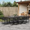 VidaXL 13 Pcs Garden Dining Set Black Wicker, Outdoor Dining Set, Dining Room Furniture 3295040