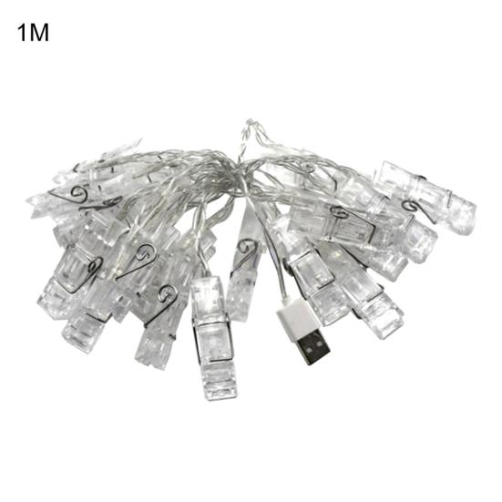 Beauty Decor LED Photo Clip Home Light Lamp 1/2/3/4m String Wall Garden Hanging