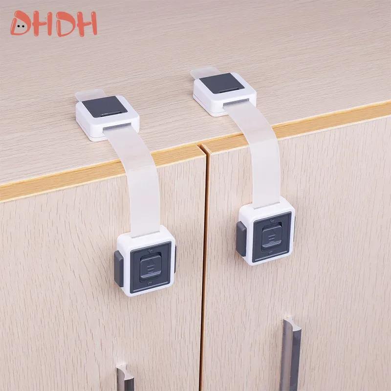 1-8PCS Child Safety Lock  Drawer Lock  Baby Proofing Products Proof Drawer Oven Door Locks Adjustable Length Easy To Install