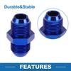 A ABSOPRO Female Flare Reducer Hose Fitting Adapter AN10 AN10 Fuel Line Connector Aluminum Blue