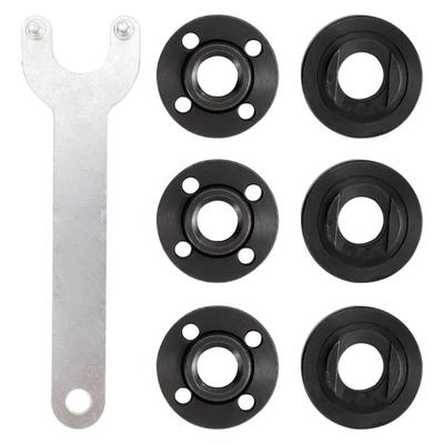 Ensemble d'accessoires pour meuleuse d'angle industrielle 7 pièces Écrous de bride Clé Conception résistante à la corrosion Améliore la sécurité au travail