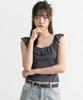 TOPGIRL Rounded Frill Sleeveless Top_T611Tp163