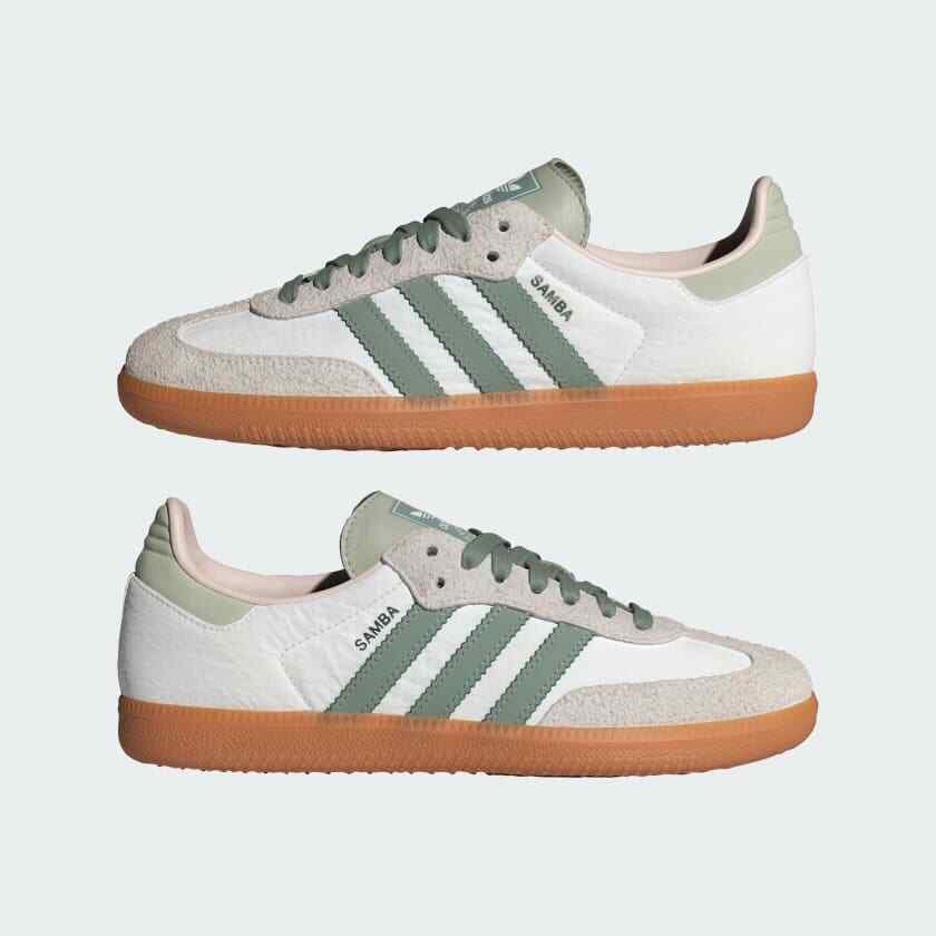 ID0492 Adidas Originals Samba OG Silver Green (Women's)