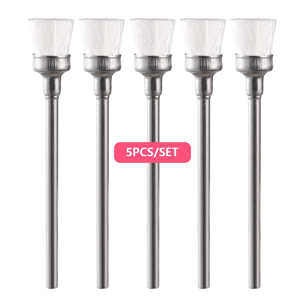 5/10PCS Nail Drill Bits Milling Cutter Cleaning Brushes for Clean Electric Nail Machine File Nail Art Manicure Pedicure Tools