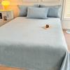 Solid Color Double Sided Autumn Winter Blanket Thickened Coral Fleece Nap Blankets Multi Purpose Double Air Conditioning Quilt