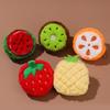 Novelty Plush Fruit Pouch Small Zippered Pocket Money Holder Kids Accessories
