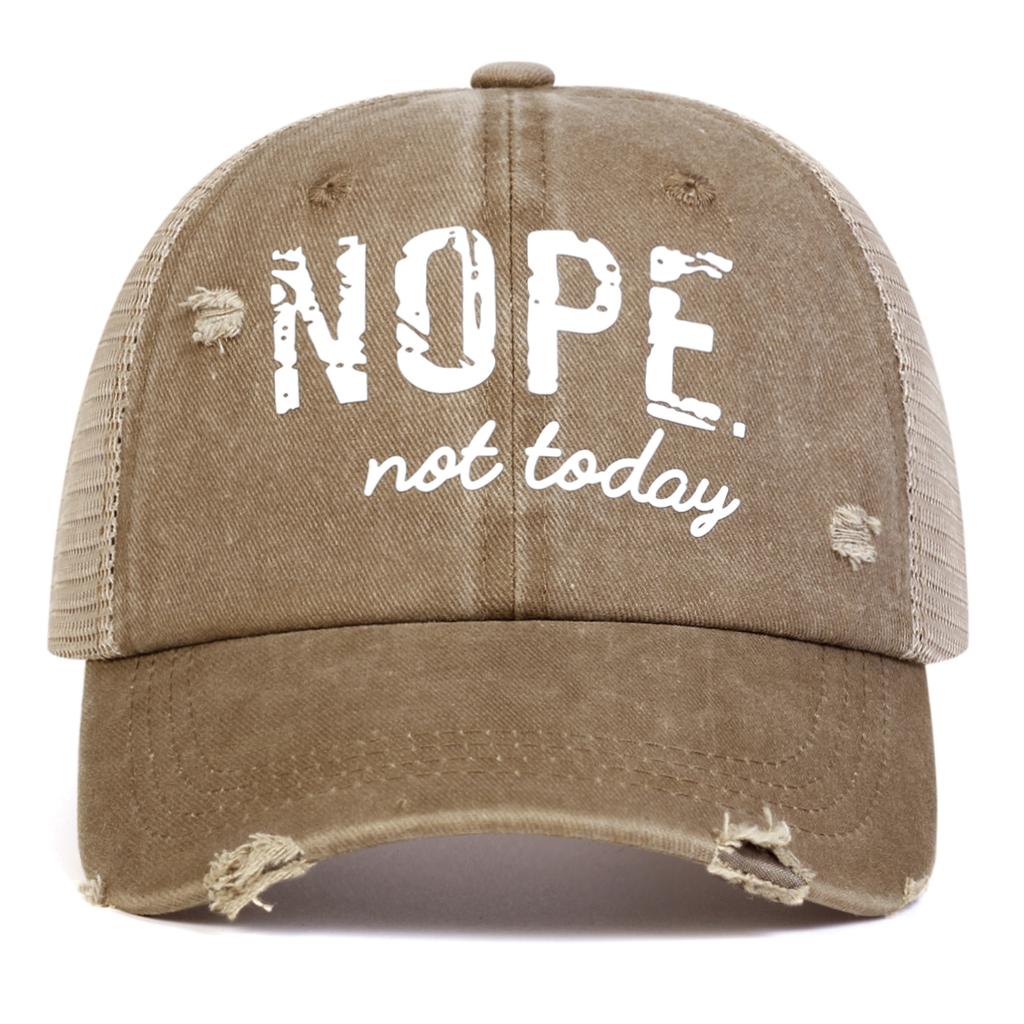 Unisex NOPE Letter Print Wash Baseball Net Caps Hip Hop Cap Spring Summer Outdoor Adjustable Casual Hats Sunscreen Hat