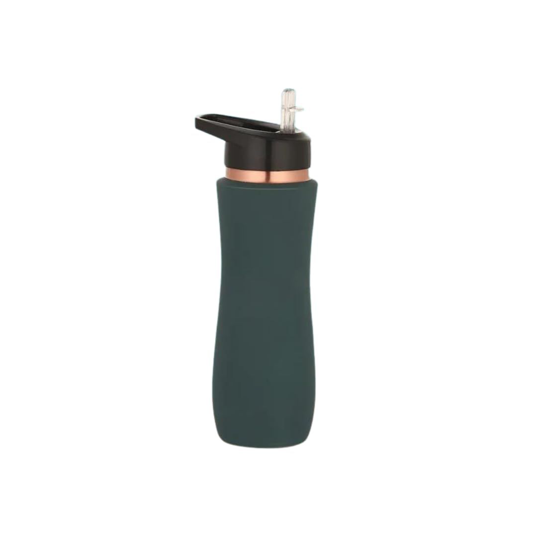 

Pure Copper Water Bottle (1 Litre) Leakproof Tamba Bottles Authentic Durable Sports Green