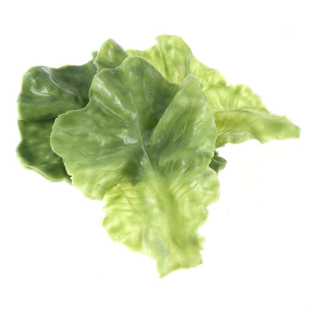 Plastic Fake Lettuce Leaves Green Realistic Salad Green Vegetables  Party Decoration