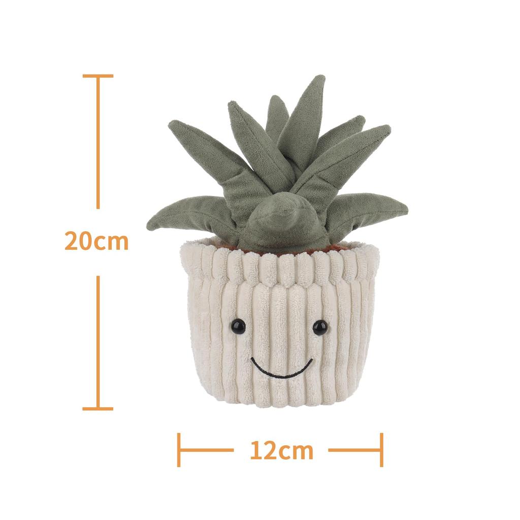 Apricot Lamb Potted Aloe Plush Toy, Soft and Cute, Fluffy Potted Aloe for Boys and Girls, 18cm