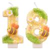 Bee Number Candle Super Sequin Birthday Cake Plugin Festive Atmosphere Color Matching Candle Payty