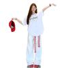 American high street pure cotton white short-sleeved t-shirt women's new summer loose large size trendy brand design half-sleeved top